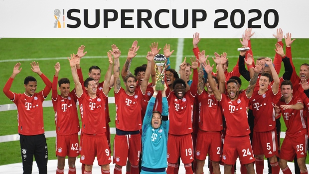 Bayern Munich celebrates, The Canadian Press Bayern Munich celebrates