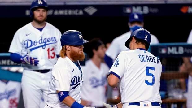 Los Angeles Dodgers celebrate