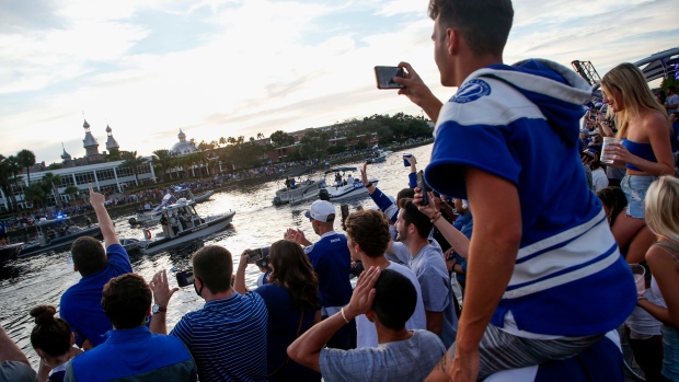 Tampa Bay Lightning fans celebrate, The Canadian Press Tampa Bay Lightning fans celebrate