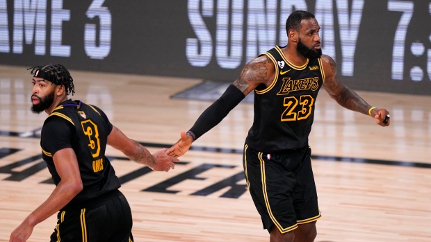 Lebron James Anthony Davis Too Much As Los Angeles Lakers Beat Miami Heat To Take 2 0 Finals Lead Tsn Ca