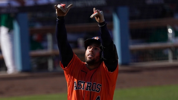 Houston Astros' George Springer , The Canadian Press Houston Astros' George Springer