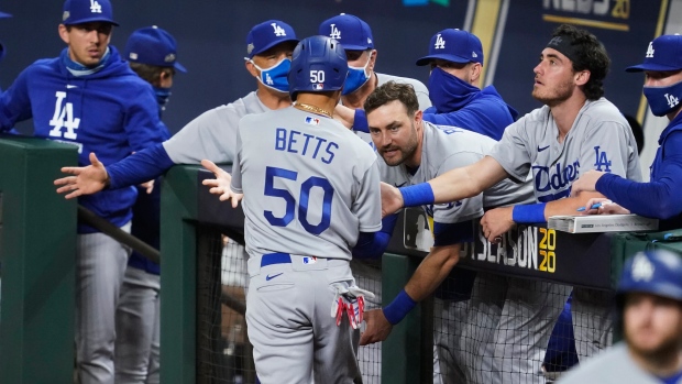 Los Angeles Dodgers celebrate, The Canadian Press Los Angeles Dodgers celebrate