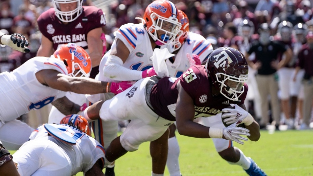 Texas A&M running back Isaiah Spiller , The Canadian Press Texas A&M running back Isaiah Spiller