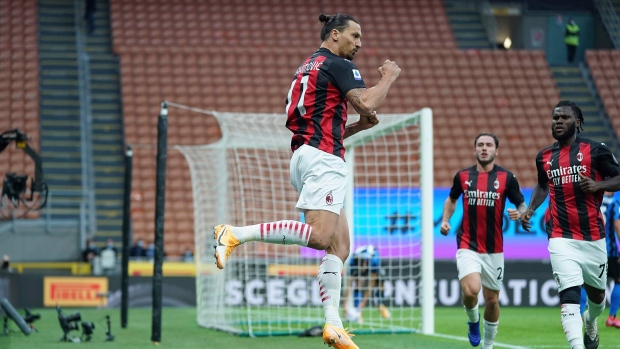 AC Milan’s Zlatan Ibrahimovic 