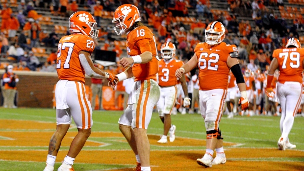 Clemson celebrates, Getty Images Clemson celebrates