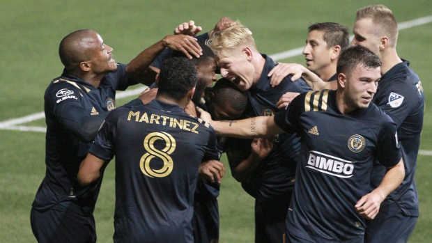 Philadelphia Union celebrate, The Canadian Press Philadelphia Union celebrate