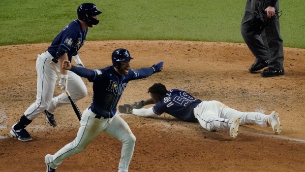 Tampa Bay Rays' Randy Arozarena scores 