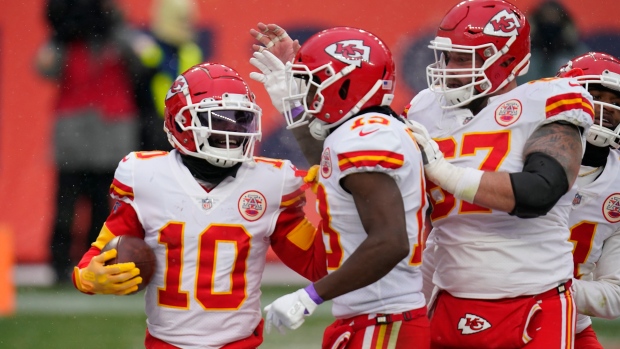 Kansas City Chiefs celebrate, The Canadian Press Kansas City Chiefs celebrate
