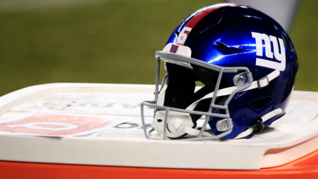 New York Giants helmet, Getty Images New York Giants helmet