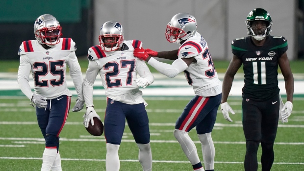 J.C. Jackson and Patriots Celebrate , The Canadian Press J.C. Jackson and Patriots Celebrate