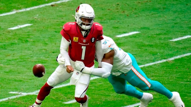 Emmanuel Ogbah sacks Kyler Murray, The Canadian Press Emmanuel Ogbah sacks Kyler Murray
