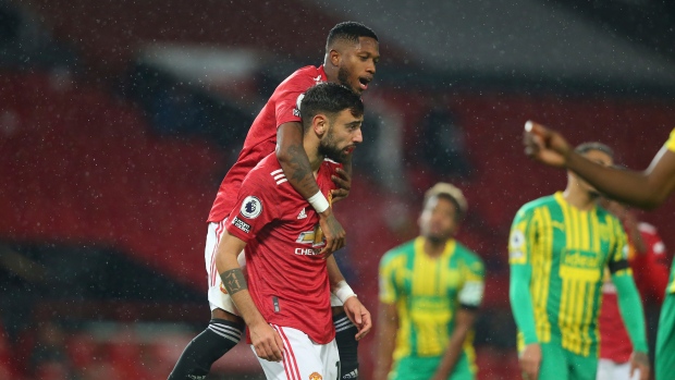 Manchester United's Fred and Bruno Fernandes, The Canadian Press Manchester United's Fred and Bruno Fernandes