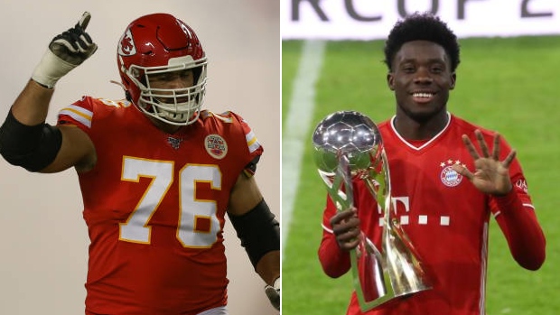 Laurent Duvernay-Tardif and Alphonso Davies