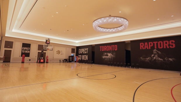 Toronto Raptors practice court