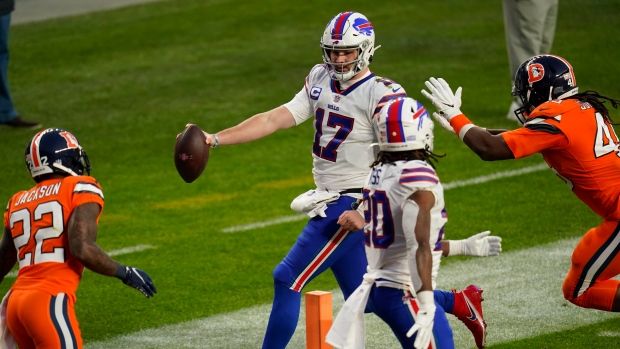 Buffalo Bills' Josh Allen scores against Denver Broncos