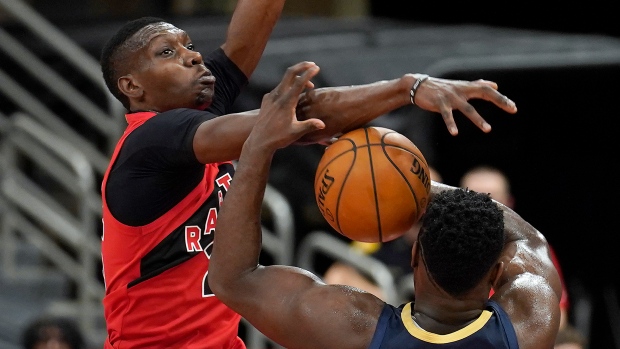 Chris Boucher and Zion Williamson , The Canadian Press Chris Boucher and Zion Williamson