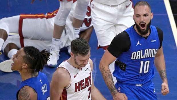 Markelle Fultz, Evan Fournier and Goran Dragic, The Canadian Press Markelle Fultz, Evan Fournier and Goran Dragic