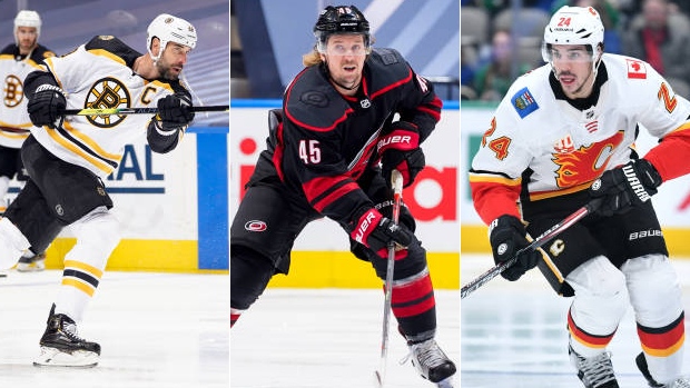 Chara, Vatanen and Hamonic, Getty Images Chara, Vatanen and Hamonic