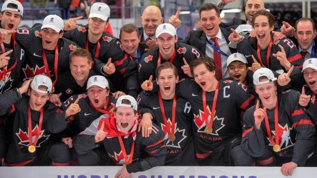 Canada's World Junior Team celebrates gold in 2020