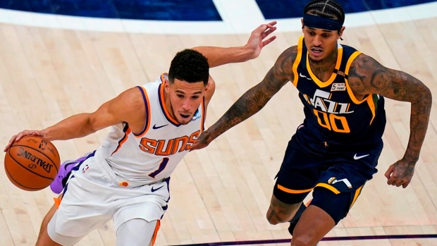 Devin Booker Jordan Clarkson, The Canadian Press Devin Booker Jordan Clarkson