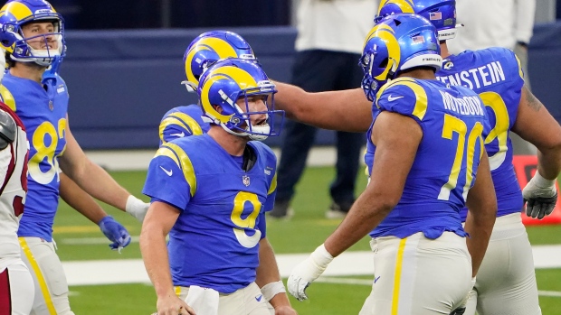 Los Angeles Rams quarterback John Wolford 