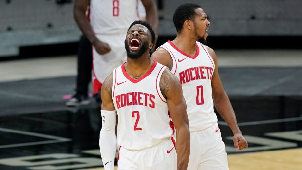 Houston Rockets forward David Nwaba and Sterling Brown 