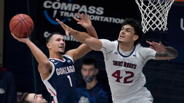 Gonzaga guard Jalen Suggs, The Canadian Press Gonzaga guard Jalen Suggs