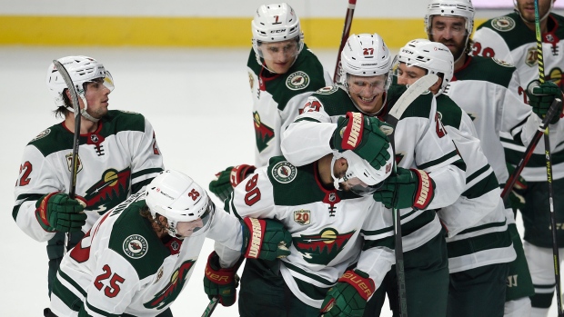Marcus Johansson and Wild Celebrate, The Canadian Press Marcus Johansson and Wild Celebrate