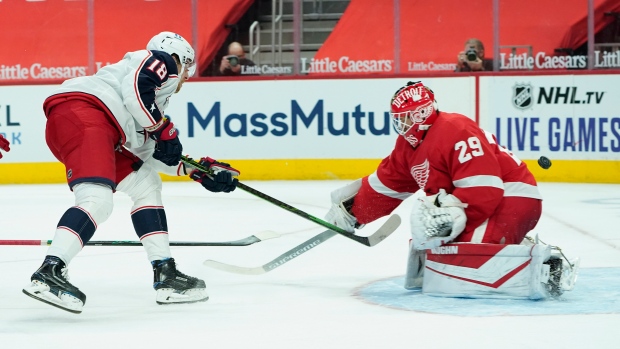 Pierre-Luc Dubois and Tomas Greiss