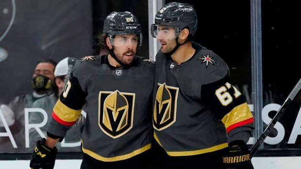 Chandler Stephenson and Max Pacioretty celebrate