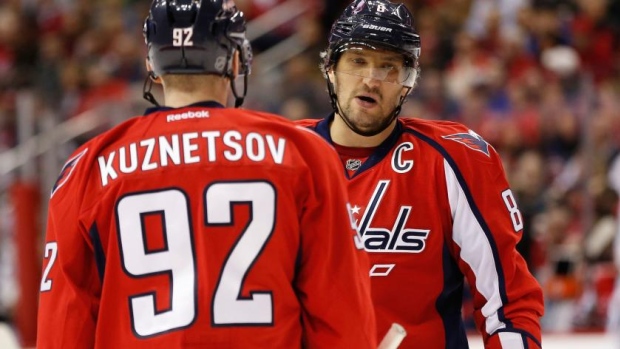 Alex Ovechkin and Evgeny Kuznetsov Alex Ovechkin and Evgeny Kuznetsov