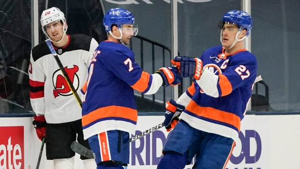 Michael McLeod Jordan Eberle Anders Lee, The Canadian Press Michael McLeod Jordan Eberle Anders Lee