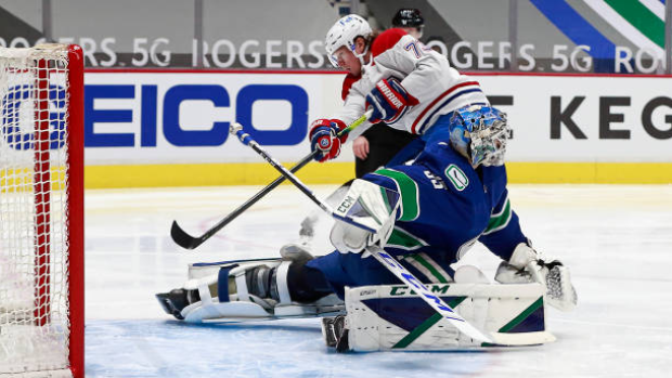 Tyler Toffoli scores on Thatcher Demko, Getty Images Tyler Toffoli scores on Thatcher Demko