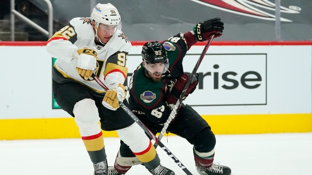 Conor Garland Tomas Nosek, The Canadian Press Conor Garland Tomas Nosek