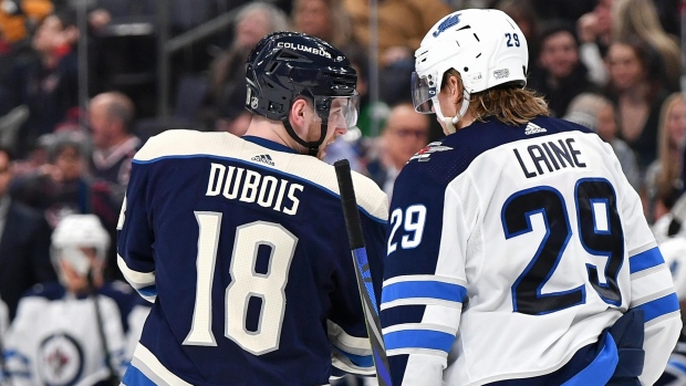 Pierre-Luc Dubois Patrik Laine, Jamie Sabau/NHLI via Getty Images Pierre-Luc Dubois Patrik Laine