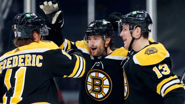 Boston Bruins celebrate, The Canadian Press Boston Bruins celebrate