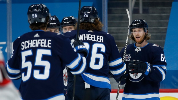 Winnipeg Jets celebrate