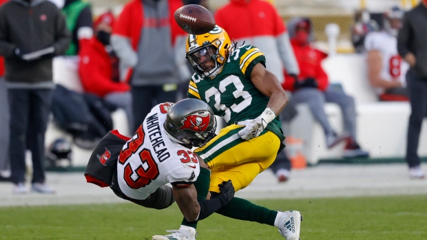 Jordan Whitehead Aaron Jones, The Canadian Press Jordan Whitehead Aaron Jones