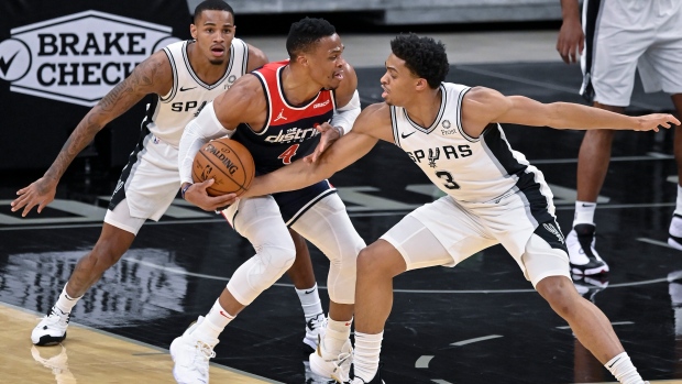 Russell Westbrook Keldon Johnson , The Canadian Press Russell Westbrook Keldon Johnson