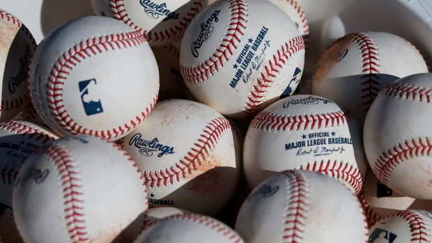 MLB baseballs, The Canadian Press MLB baseballs