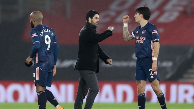 Mikel Arteta Hector Bellerin, The Canadian Press Mikel Arteta Hector Bellerin