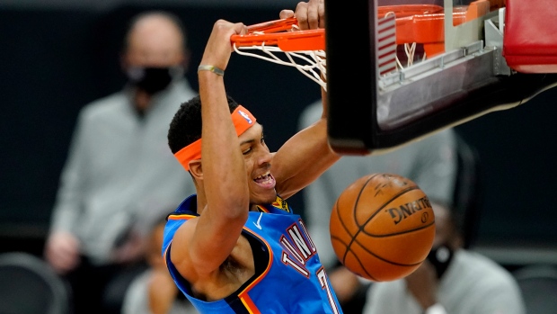 Oklahoma City Thunder forward Darius Bazley , The Canadian Press Oklahoma City Thunder forward Darius Bazley