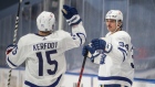 Alexander Kerfoot and Auston Matthews