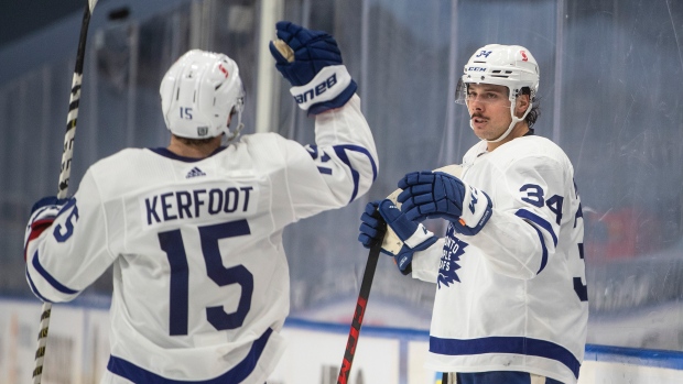 Alexander Kerfoot and Auston Matthews