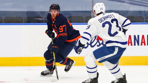 Connor McDavid and Travis Dermott, Getty Images Connor McDavid and Travis Dermott