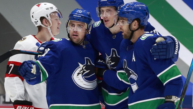 Tanner Pearson Tyler Myers Brandon Sutter Tanner Pearson Tyler Myers Brandon Sutter