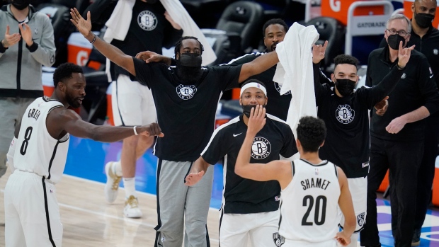 Brooklyn Nets celebrate, The Canadian Press Brooklyn Nets celebrate