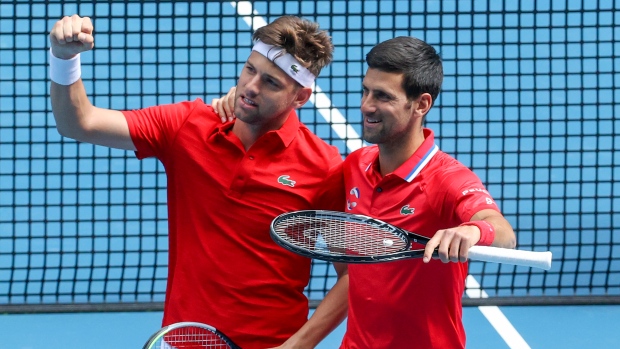 Filip Krajinovic Novak Djokovic, The Canadian Press Filip Krajinovic Novak Djokovic
