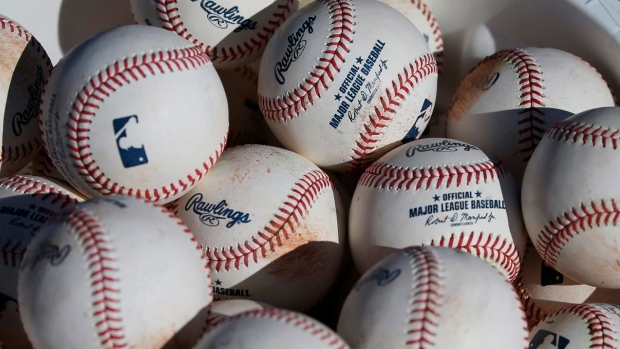 MLB baseballs, The Canadian Press MLB baseballs