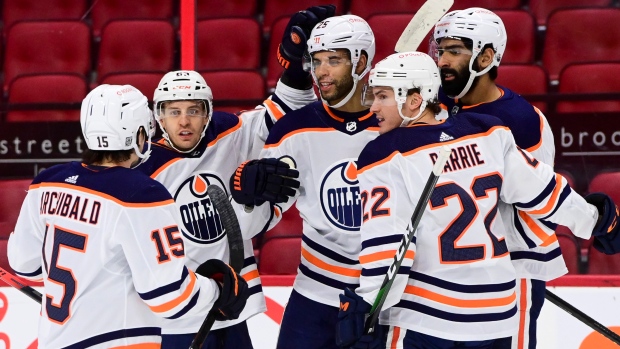 Darnell Nurse, Oilers celebrate, The Canadian Press Darnell Nurse, Oilers celebrate